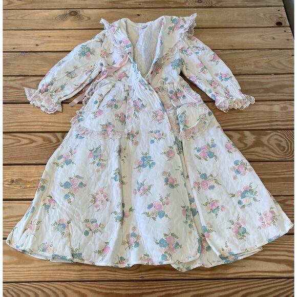 Vintage Little Miss Fanci Pants Floral Dress Size 4 Girl’s White